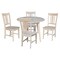 International Concepts 42 in. Solid Wood Round Dual Drop Leaf Dining Table with 4 Chairs, Unfinished K-42DL-C10-4 - alternate 1